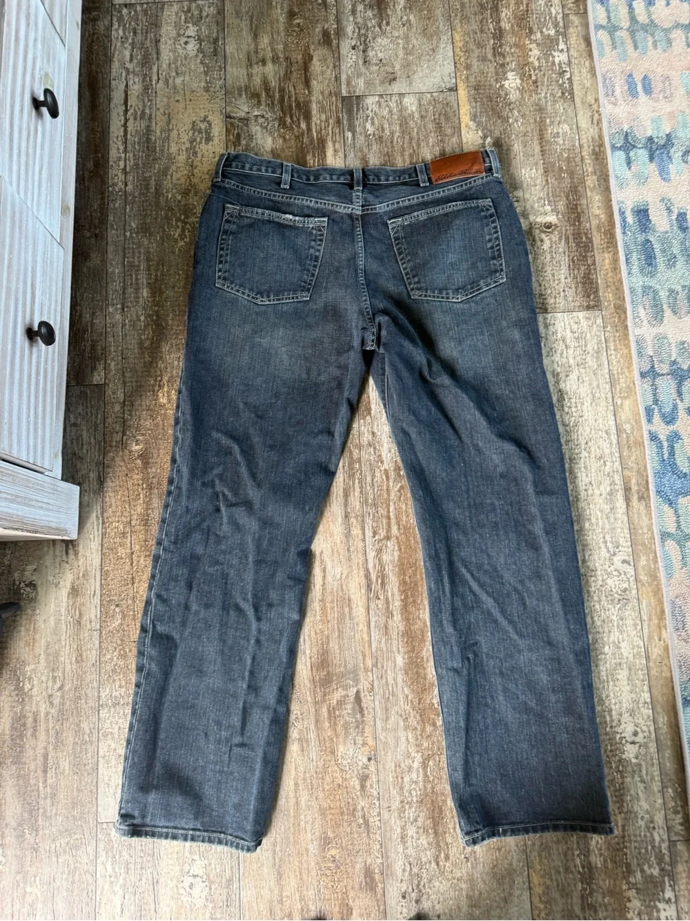 2 for $30 sale: Eddie Bauer relaxed fit dark wash jeans 38 X 32